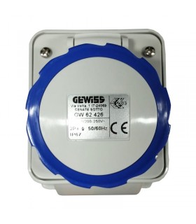 Gewiss feste Wandsteckdose 2P+E 16A IP67 blau 220V GW62426