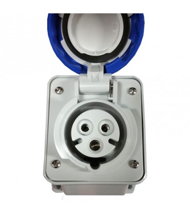 Gewiss feste Wandsteckdose 2P+E 16A IP67 blau 220V GW62426