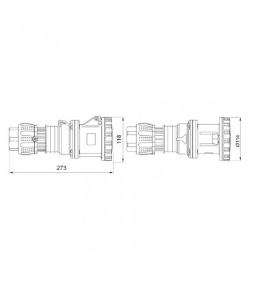 Gewiss mobile Steckdose 3P+N+E 63A IP67 rot 346-415V GW63053H