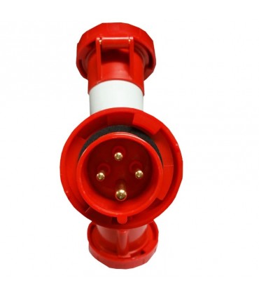 Gewiss Dreifachverteiler 3P+E 16A IP67 3 Steckdosen rot 400V GW64027