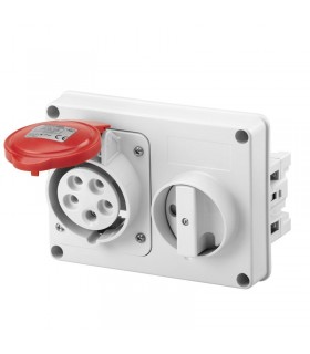 Gewiss verriegelte Steckdose 3P+N+E 32A IP44 380V ohne Gehäuse GW66120