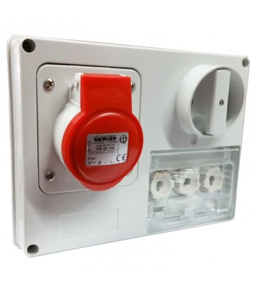 Gewiss Steckdose mit Verriegelung 3P+E 16A IP44 380V ohne Gehäuse GW66130