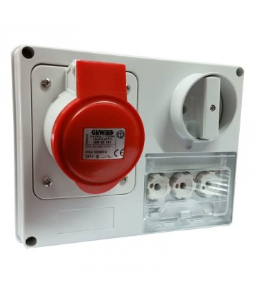 Gewiss verriegelte Steckdose 3P+E 32A IP44 380V ohne Gehäuse GW66141