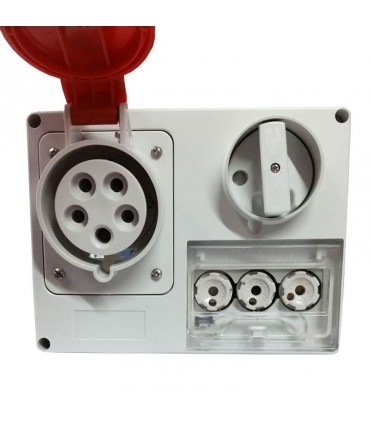 Gewiss verriegelte Steckdose 3P+N+E 32A IP44 380V ohne Gehäuse GW66142