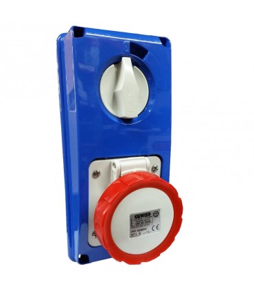 Gewiss vertikale 3P+E 16A verriegelte Steckdose ohne Boden GW66308N