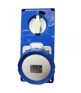 Gewiss vertikale verriegelte Steckdose 2P+E 32A IP67 GW66315N