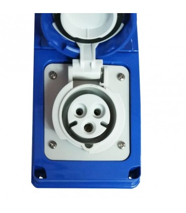 Gewiss vertikale Steckdose 2P+E 16A IP67 mit Verriegelung GW66326N