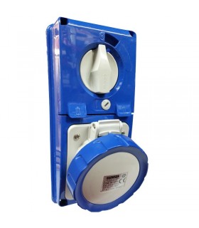 Gewiss vertikale verriegelte Steckdose 2P+E 32A IP67 GW66337N