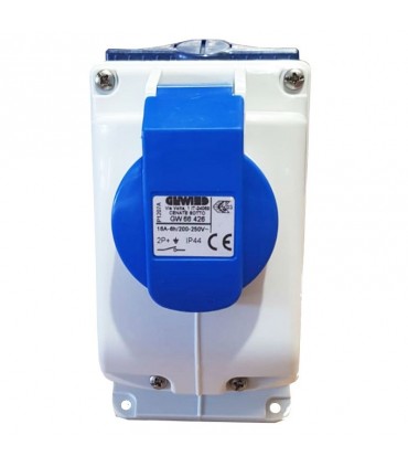 Gewiss vertikale Steckdose 2P+E 16A IP44 mit Verriegelung GW66426