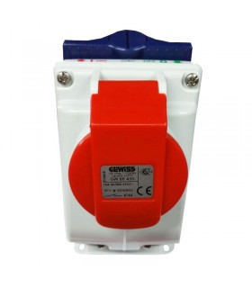 Gewiss vertikale verriegelte Steckdose 3P+E 16A IP44 GW66430