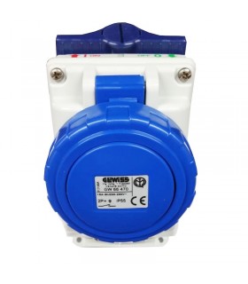 Gewiss vertikale Steckdose 2P+E 16A IP55 mit Verriegelung GW66470