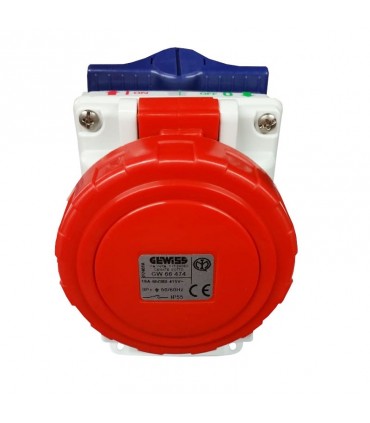 Gewiss vertikale 3P+E 16A IP55 verriegelte Steckdose GW66474
