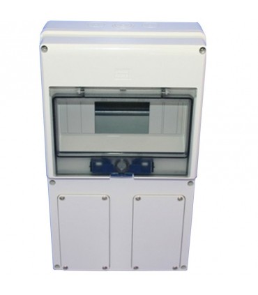 Gewiss Leerschaltschrank für 2 verriegelte Steckdosen IP55 GW66492