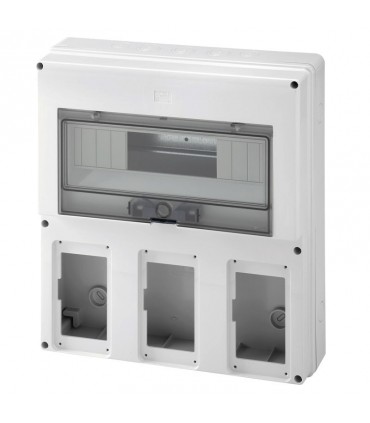 Gewiss Leerschaltschrank für 3 verriegelte Steckdosen IP55 GW66493