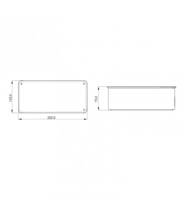 Gewiss Bodenkasten für vertikale verriegelte Steckdosen GW66678N