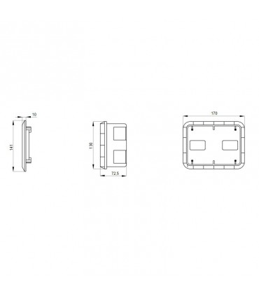 Gewiss Unterputzdose für horizontale Steckdosenverriegelung GW66681