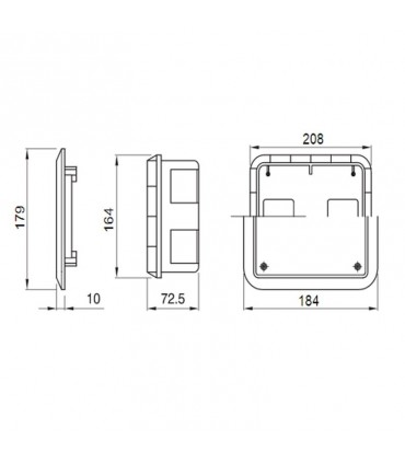 Gewiss Unterputzdose für verriegelte Steckdosen mit Sicherungen GW66682