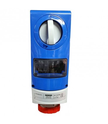 Gewiss verriegelte Steckdose 3P+E 16A IP66 380V GW66808