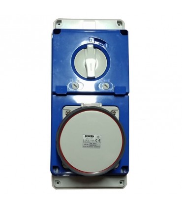 Gewiss Steckdose mit Verriegelung 3P+N+E 63A IP67 380V GW67253N