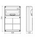 Gewiss 14-Modul-Schaltschrank mit 4 Flanschen für Industriesteckdosen GW68009N