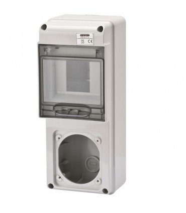 Gewiss 5-Modul-Schaltschrank mit 1 Flansch für Industriesteckdosen GW68017N