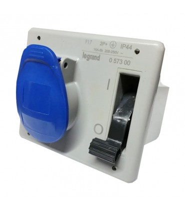 Legrand Einbausteckdose mit Verriegelung 2P+E 2X16A+E 230V IP44 057300
