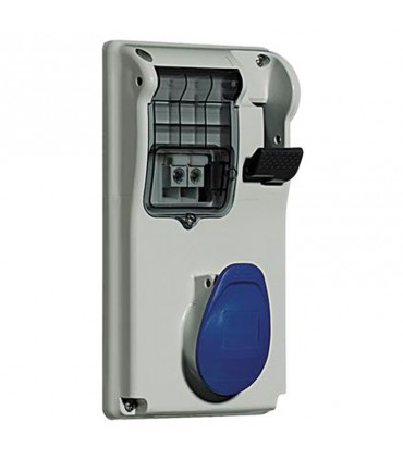 Steckdose mit Verriegelung Legrand Tempra compact 2P+E 2X16A+E 230V IP44 057304