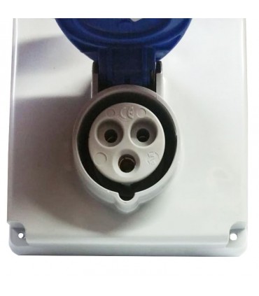 Steckdose mit Verriegelung Legrand Tempra compact 2P+E 2X16A+E 230V IP44 057304