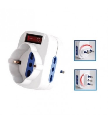 Adapter Melchioni MKC1-buchse schuko2 nahm bypass 10/16A 492518057