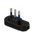 Master-Flachstecker 2x10A+E Farbe schwarz 05410