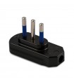 Master-Flachstecker 2x10A+E Farbe schwarz 05410