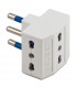 Master 2P+E 16A Dreifach-Bipass-Adapter 05661