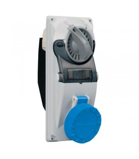 Palazzoli CEE-Industriesteckdose mit Verriegelung 2P+E 16A 230V IP67-Sicherung