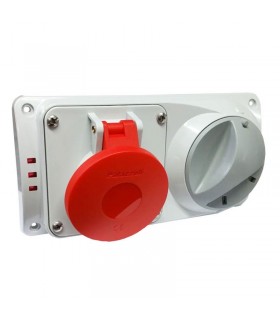 Palazzoli CEE-Industriesteckdose mit Verriegelung 3P+E 16A 400V IP44-Sicherung