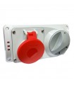 Palazzoli CEE-Industriesteckdose mit Verriegelung 3P+E 16A 400V IP44-Sicherung