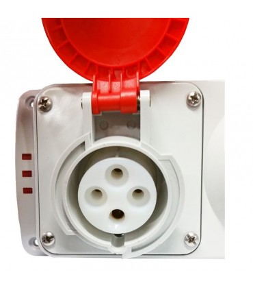 Palazzoli CEE-Industriesteckdose mit Verriegelung 3P+E 16A 400V IP44-Sicherung