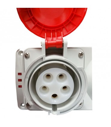 Palazzoli CEE-Industriesteckdose mit Verriegelung 3P+N+E 32A 400V IP44 Sicherung