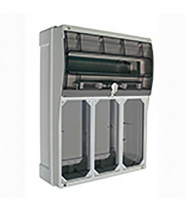 Palazzoli 16 DIN-Module Schaltschrank mit 3 vertikalen Steckdosen IP67