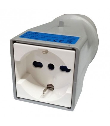 Palazzoli CEE-Industrieadapter 2P+E-Stecker und Schuko-Steckdose