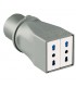 Palazzoli CEE-Industrieadapter 2P+E-Stecker und 2 Doppelsteckdosen