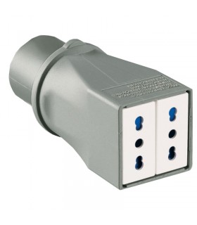 Palazzoli CEE-Industrieadapter 2P+E-Stecker und 2 Doppelsteckdosen