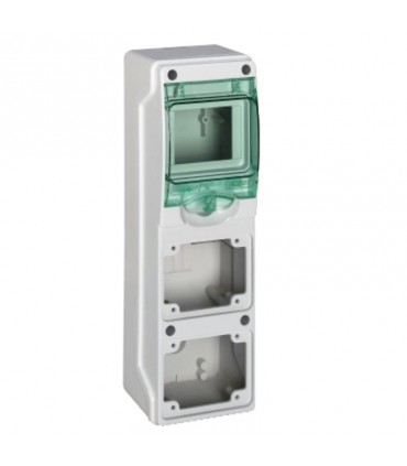 Schneider Industrieverteiler 4 Module für 2 Steckdosen Unterputz 10361