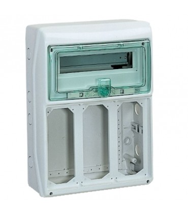 Schneider Industrieverteiler 12 Module 3 verriegelte Steckdosen 10372