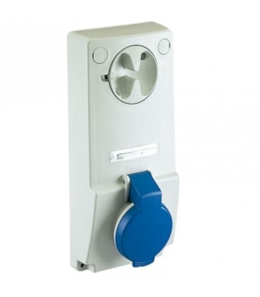 Schneider 2X16A+E 230V IP44 vertikal verriegelte Steckdose 82031