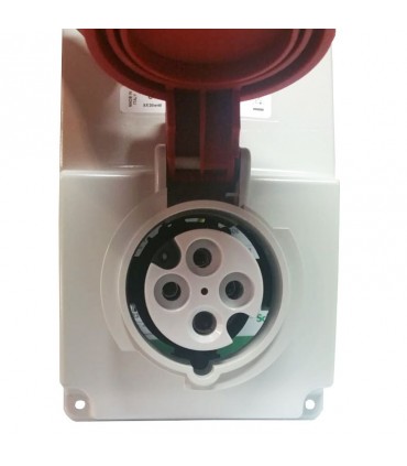 Schneider 3X16A+E 400V IP44 vertikale verriegelte Steckdose 82035