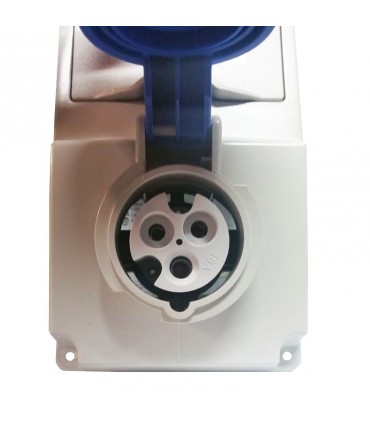 Schneider Steckdose mit vertikaler Verriegelung 2X16A+E 230V IP44 82131