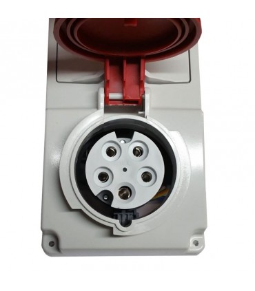 Schneider vertikale Steckdose 3X16A+NT 400V IP44 mit Verriegelung 82136