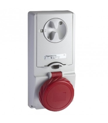 Schneider Vertikale verriegelte Steckdose 3X16A+E 400V IP65 82185