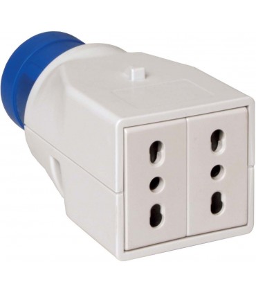 Schneider Adapter Industrie-Haushalt 16A 2 bivalente Steckdosen PKZA202