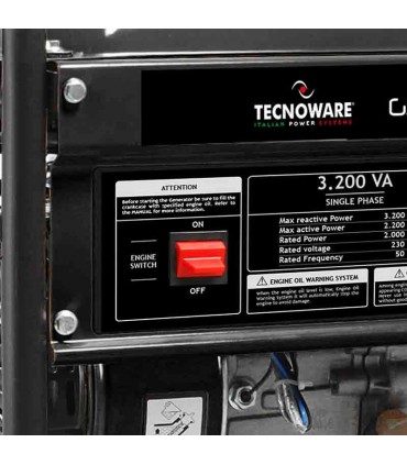 Tecnoware 3200VA Einphasen-Benzin-Stromerzeuger FGE3200M